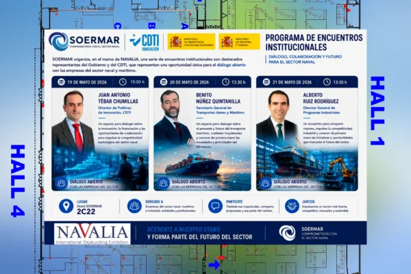 NdP-SOERMAR organiza encuentros con el CDTI, Transportes e Industria en Navalia