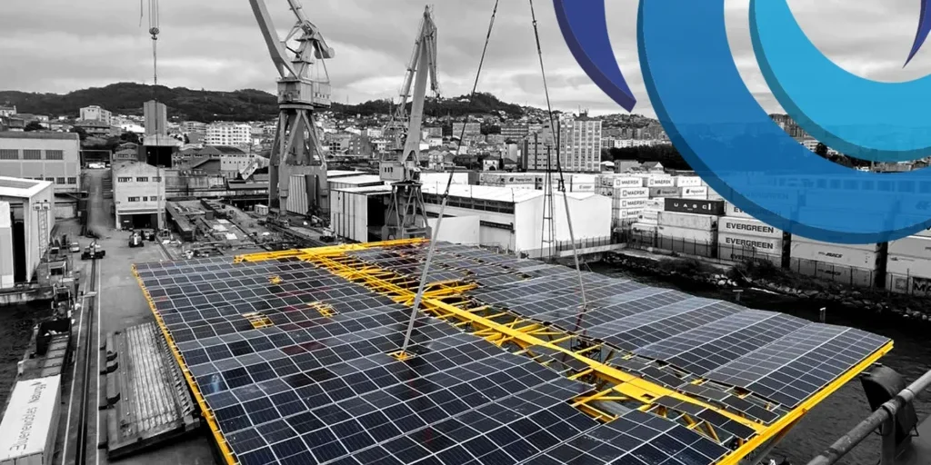 Botada la primera plataforma fotovoltaica offshore flotante del proyecto RENOVAR