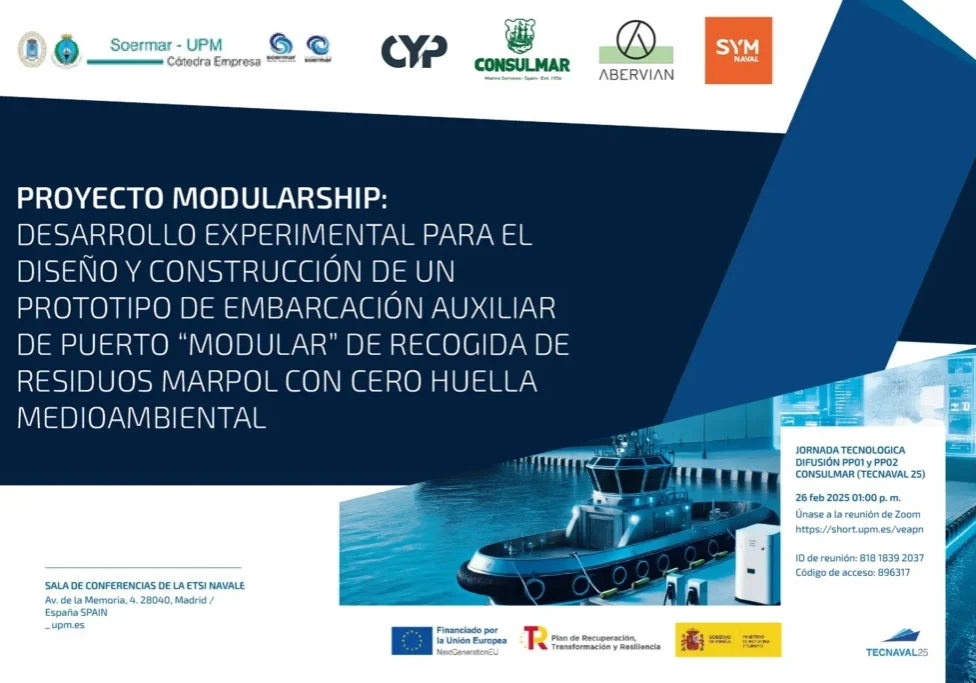La Cátedra Empresa SOERMAR - UPM organiza una jornada tecnológica sobre los proyectos MODULARSHIP